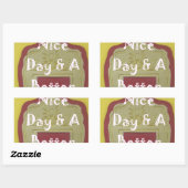 Sticker Rectangulaire Bonne journée et une meilleure nuit d'art encadré  (Feuille)