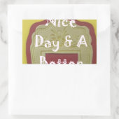 Sticker Rectangulaire Bonne journée et une meilleure nuit d'art encadré  (Sac)