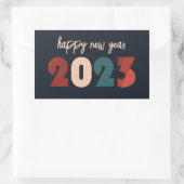 Sticker Rectangulaire Bonne nouvelle année 2023 texte (Sac)
