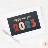 Sticker Rectangulaire Bonne nouvelle année 2023 texte (Enveloppe)