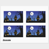 Sticker Rectangulaire Bonne nuit d'Halloween (Feuille)