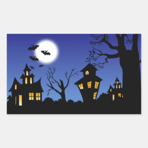 Sticker Rectangulaire Bonne nuit d'Halloween