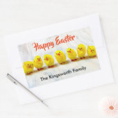 Sticker Rectangulaire Bonne Pâques personnalisée (Enveloppe)