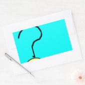 Sticker Rectangulaire Bonne question souriante Mark Emoji, Art pour enfa (Enveloppe)