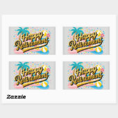 Sticker Rectangulaire Bonne retraite (Feuille)