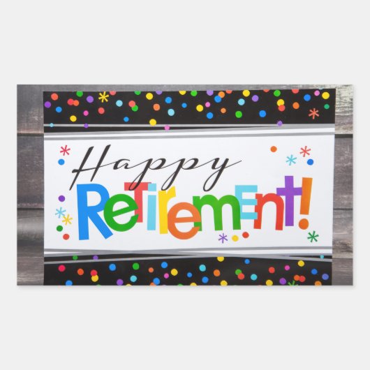 Sticker Rectangulaire Bonne retraite (Devant)