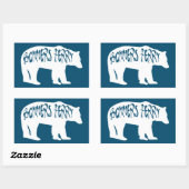Sticker Rectangulaire Bonners Ferry Idaho Ours (Feuille)