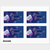 Sticker Rectangulaire Bonnes Fêtes (Feuille)