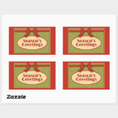 Sticker Rectangulaire Bonnes Fêtes vintages (Feuille)