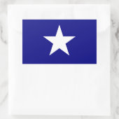 Sticker Rectangulaire Bonnie Pavillon bleu étoile blanche (Sac)