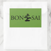 Sticker Rectangulaire Bonsai Silhouette (Sac)