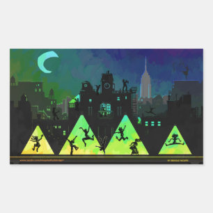 Sticker Rectangulaire Boogie Nights New York