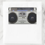 Sticker Rectangulaire Boombox Ghetto Blaster (Sac)