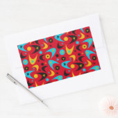 Sticker Rectangulaire Boomerangs rétro (Enveloppe)