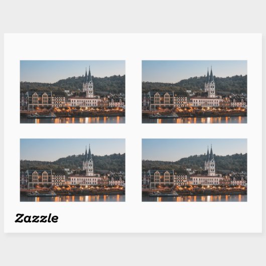 Sticker Rectangulaire Boppard Allemagne (Feuille)