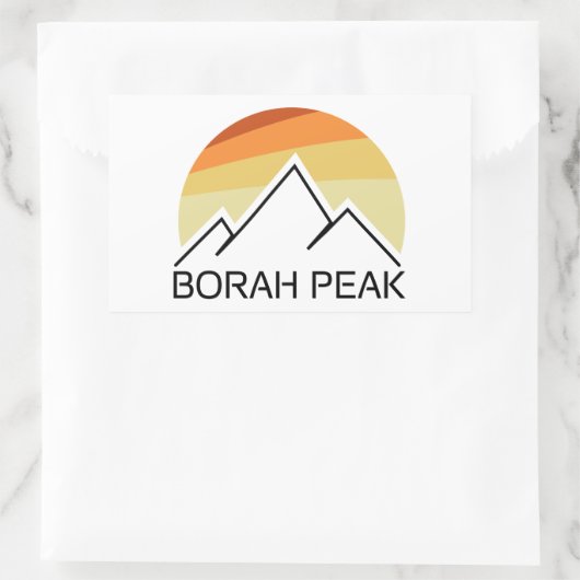 Sticker Rectangulaire Borah Peak Retro (Sac)