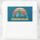 Sticker Rectangulaire Borah Peak Retro Turquoise (Sac)