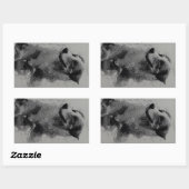 Sticker Rectangulaire border collie drawing second (Feuille)