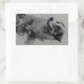 Sticker Rectangulaire border collie drawing second (Sac)