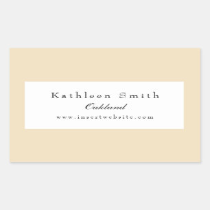 Sticker Rectangulaire Bordure à la vanille classique professionnelle