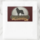 Sticker Rectangulaire Bordure Collie (Sac)
