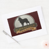 Sticker Rectangulaire Bordure Collie (Enveloppe)