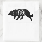 Sticker Rectangulaire Bordure Collie Herding~Sticker original (Sac)