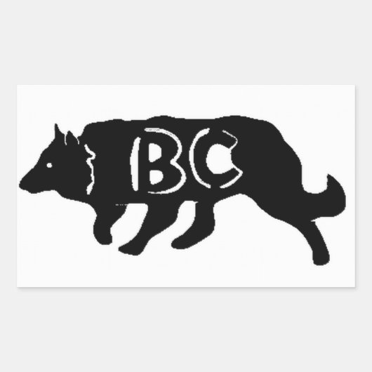 Sticker Rectangulaire Bordure Collie Herding~Sticker original (Devant)