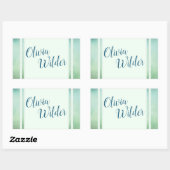 Sticker Rectangulaire Bordure de marbre bleu vert (Feuille)