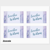 Sticker Rectangulaire Bordure de marbre pourpre (Feuille)