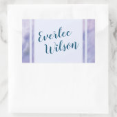 Sticker Rectangulaire Bordure de marbre pourpre (Sac)