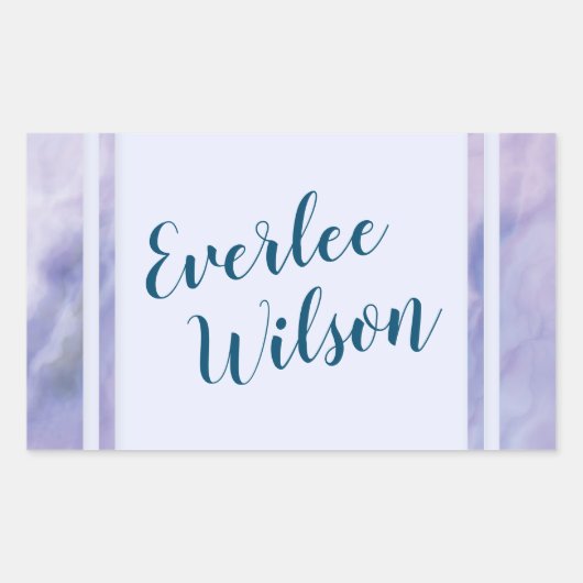 Sticker Rectangulaire Bordure de marbre pourpre (Devant)