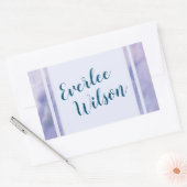 Sticker Rectangulaire Bordure de marbre pourpre (Enveloppe)