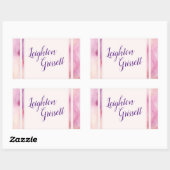 Sticker Rectangulaire Bordure de marbre rose orange (Feuille)