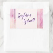 Sticker Rectangulaire Bordure de marbre rose orange (Sac)