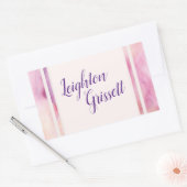 Sticker Rectangulaire Bordure de marbre rose orange (Enveloppe)
