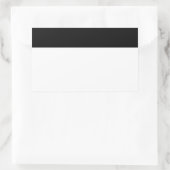 Sticker Rectangulaire Bordure supérieure blanche et noire simple (Sac)