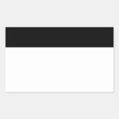 Sticker Rectangulaire Bordure supérieure blanche et noire simple (Devant)