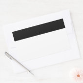 Sticker Rectangulaire Bordure supérieure blanche et noire simple (Enveloppe)