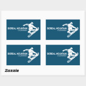 Sticker Rectangulaire Boreal Mountain California Snowboarder (Feuille)