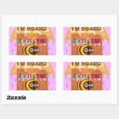 Sticker Rectangulaire Bored Bee : Une Humeur De Jour De Pluie. "Tu me ma (Feuille)