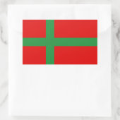Sticker Rectangulaire Bornholm Danemark drapeau région province symbole (Sac)