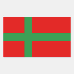 Sticker Rectangulaire Bornholm Danemark drapeau région province symbole