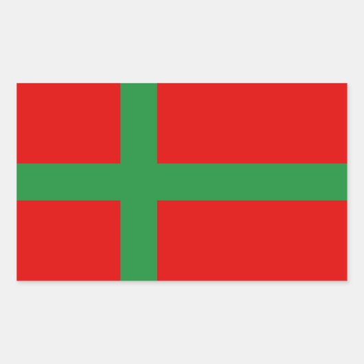 Sticker Rectangulaire Bornholm Danemark drapeau région province symbole (Devant)