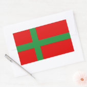 Sticker Rectangulaire Bornholm Danemark drapeau région province symbole (Enveloppe)