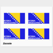 Sticker Rectangulaire Bosnie-Herzégovine nom du pays (Feuille)