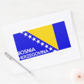 Sticker Rectangulaire Bosnie-Herzégovine nom du pays (Enveloppe)