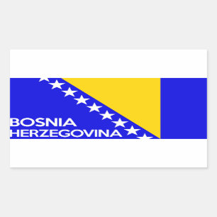 Sticker Rectangulaire Bosnie-Herzégovine nom du pays