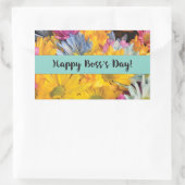 Sticker Rectangulaire Boss’s Day Merci Gerbera Daisies (Sac)