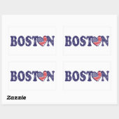 Sticker Rectangulaire Boston Strong (Feuille)